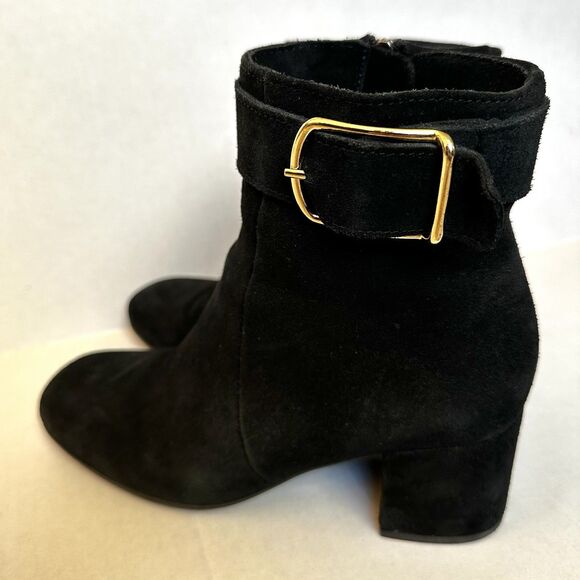 La Canadienne Women’s Jesse Black Suede Ankle Boot Size 7M Waterproof Square Toe - Picture 11 of 12